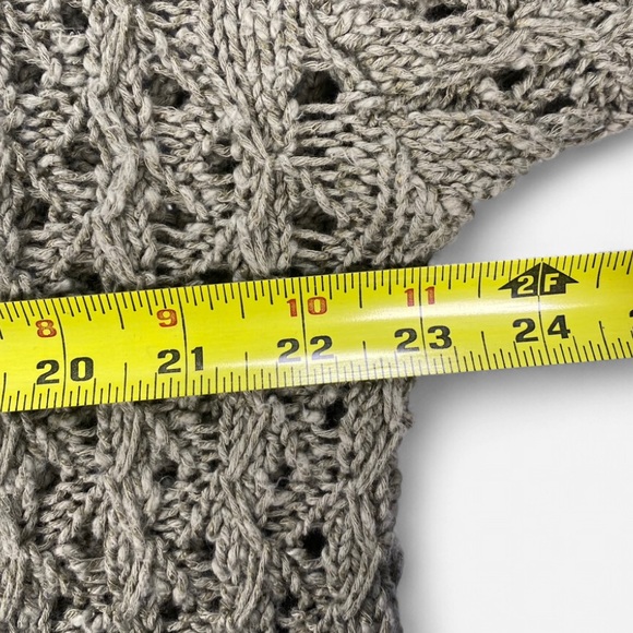 James Perse Women’s Open Knit Sweater Green Linen/Cotton Blend Size 3 (Large) - Picture 6 of 8